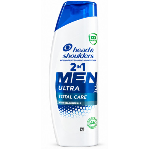 Шампунь-кондиціонер 2 в 1 проти лупи для чоловіків Head & Shoulders Men Ultra Total Care з морськими мінералами, 330 мл
